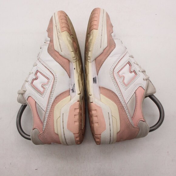New Balance 550 Little Kid  New Balance 550 Youth 4.5 Women\'s 6 \'White Pink Haze\' Suede Sneakers PSB550CD